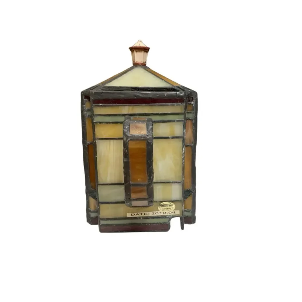 Vintage Tiffany Style Stained‎ Glass Rooster Teapot Lamp Farmhouse Art Deco